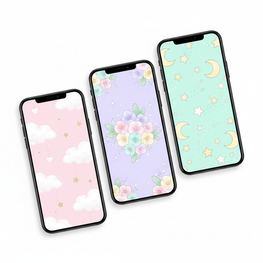 Kawaiista Wallpaper Pack — 10 Pastel Phone Wallpapers