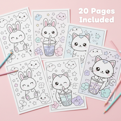 Kawaii Coloring Pages — Printable PDF