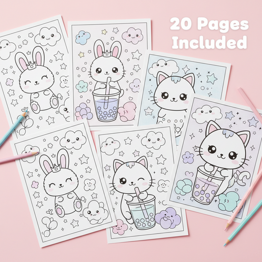 Kawaii Coloring Pages — Printable PDF