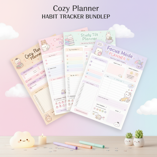 Kawaii Planner Bundle Product Mockup