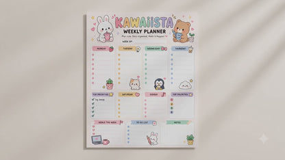 Kawaii Weekly Planner — Printable PDF