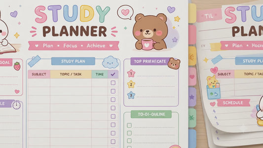Kawaii Study Planner — Printable PDF